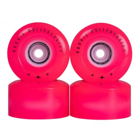 Rookie Quad Wheels LED Flash - Clear Pink (4 Pack) £19.99